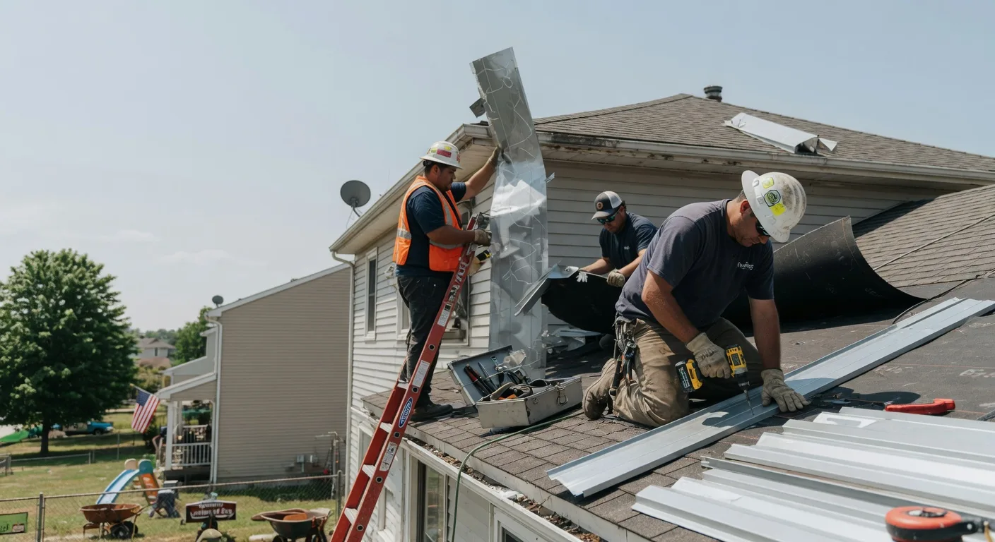 Storm Damage Metal Roof Repair in Livermore, IA
